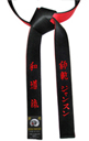 Deluxe Satin Black/Red Master Belt